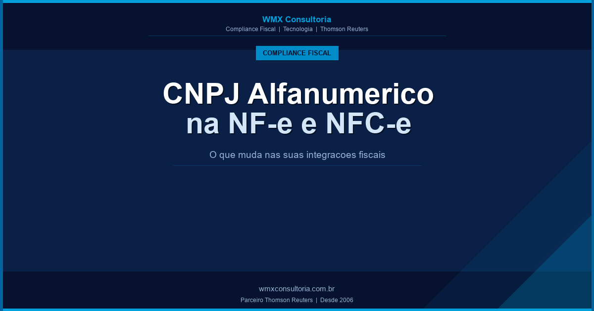 CNPJ alfanumérico na NF-e e NFC-e: o que muda no seu sistema